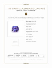 1.73 Ct. Tanzanite from Tanzania Scan Report