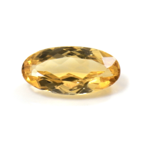Three Stone Imperial Topaz Ring 2.92 Ct., 18K Rose Gold Combination Stone
