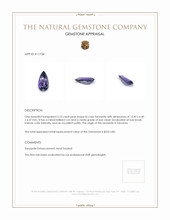 2.23 Ct. Tanzanite from Tanzania Appraisal