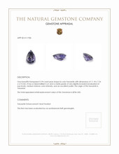 2.94 Ct. Tanzanite from Tanzania Appraisal