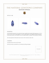 2.56 Ct. Tanzanite from Tanzania Appraisal