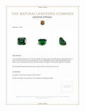 1.39 Ct. Tsavorite Garnet from Tanzania Appraisal