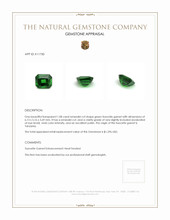 1.08 Ct. Tsavorite Garnet from Tanzania Appraisal