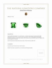 1.14 Ct. Tsavorite Garnet from Tanzania Appraisal
