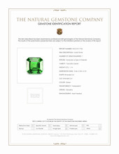 1.14 Ct. Tsavorite Garnet from Tanzania Scan Report