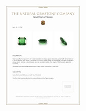 1.29 Ct. Tsavorite Garnet from Tanzania Appraisal