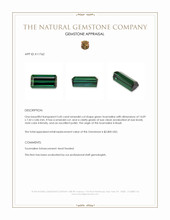 5.60 Ct. Green Tourmaline from Brazil Appraisal