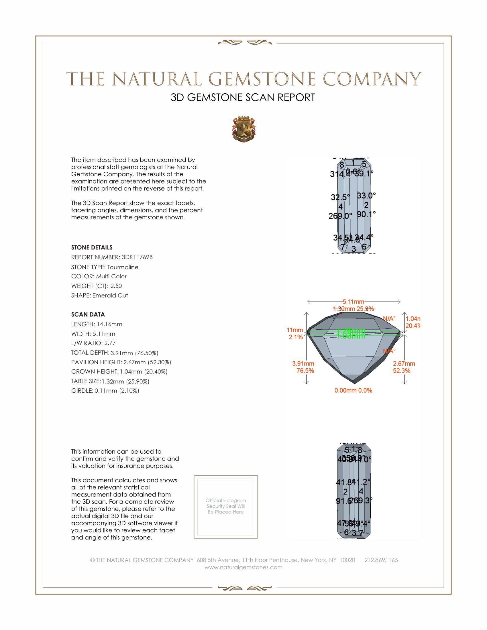 2.50 Ct. Tourmaline from Brazil