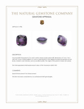 2.26 Ct. Purple Spinel from Ceylon (Sri Lanka) Appraisal