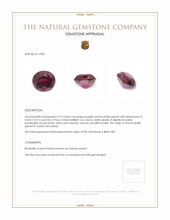 5.27 Ct. Rhodolite Garnet from Ceylon (Sri Lanka) Appraisal
