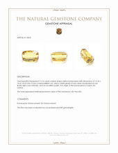 12.16 Ct. Yellow Kornerupine from Ceylon (Sri Lanka) Appraisal