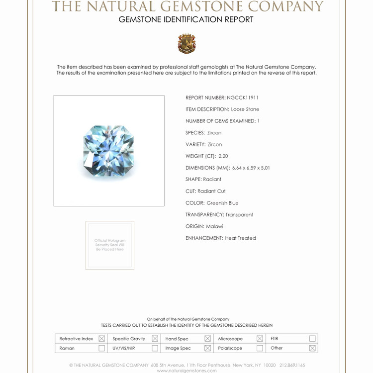 2.20 Ct. Zircon from Malawi