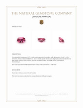 0.72 Ct. Pink Tourmaline from Mozambique Appraisal