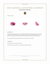 0.76 Ct. Pink Tourmaline from Mozambique Appraisal