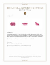 0.76 Ct. Pink Tourmaline from Mozambique Appraisal