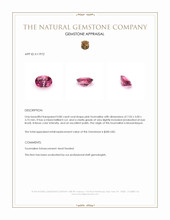 0.80 Ct. Pink Tourmaline from Mozambique Appraisal