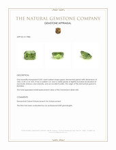 0.82 Ct. Green Demantoid Garnet from Namibia Appraisal
