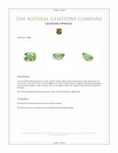 0.91 Ct. Green Demantoid Garnet from Namibia Appraisal