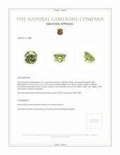 0.52 Ct. Demantoid Garnet from Namibia Appraisal