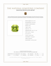 1.04 Ct. Yellowish Green Peridot from Afghanistan Scan Report