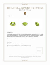 1.00 Ct. Peridot from Afghanistan Appraisal