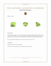1.32 Ct. Peridot from Afghanistan Appraisal