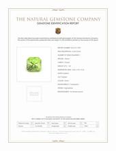 1.32 Ct. Green Peridot from Afghanistan Scan Report