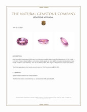 0.89 Ct. Purplish Pink Spinel from Ceylon (Sri Lanka) Appraisal