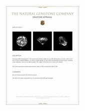 1.96 Ct. White Zircon from Ceylon (Sri Lanka) Appraisal