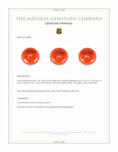 1.00 Ct. Salmon (Orangish Red) Cabochon Coral from Italy Appraisal