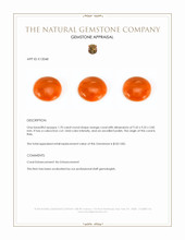 1.70 Ct. Salmon (Orange) Cabochon Coral from Italy Appraisal