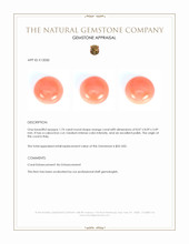 1.74 Ct. Cabochon Coral from Italy Appraisal