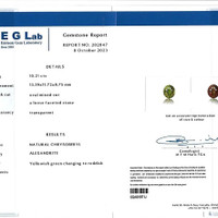 10.24 Ct. Alexandrite from Madagascar Scan Report