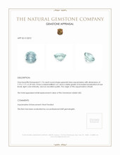 1.74 Ct. Aquamarine from Brazil Appraisal