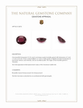 10.18 Ct. Purple Rhodolite Garnet from Tanzania Appraisal