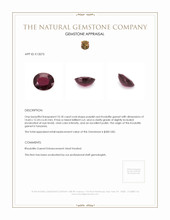 10.18 Ct. Rhodolite Garnet from Tanzania Appraisal