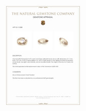 4.93 Ct. Zircon from Ceylon (Sri Lanka) Appraisal