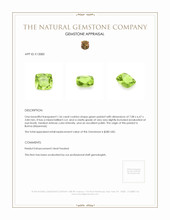 1.56 Ct. Peridot from Burma (Myanmar) Appraisal