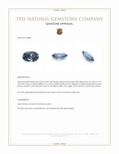 0.56 Ct. Greyish Blue Spinel from Ceylon (Sri Lanka) Appraisal