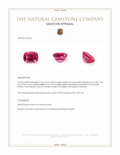 3.56 Ct. Pinkish Red Spinel from Tanzania Appraisal