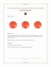 0.24 Ct. Salmon (Orange) Cabochon Coral from Italy Appraisal