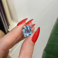 7.36 Ct. Aquamarine from Mozambique Life Style