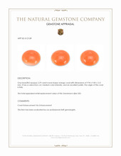 2.29 Ct. Salmon (Orange) Cabochon Coral from Italy Appraisal