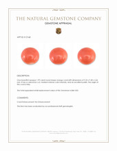 1.99 Ct. Cabochon Coral from Italy Appraisal