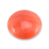 1.43 Ct. Salmon (Orange) Cabochon Coral from Italy Video