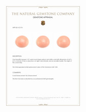 0.92 Ct. Salmon and White Cabochon Coral from Italy Appraisal