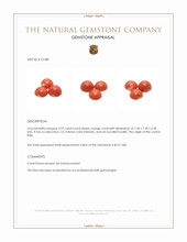 3.92 Ct. Cabochon Coral from Italy Appraisal