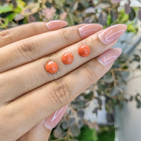 3.92 Ct. Cabochon Coral from Italy Life Style