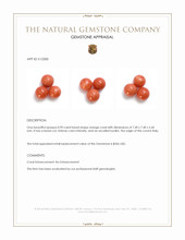 8.90 Ct. Coral from Italy Appraisal