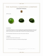 4.75 Ct. Cabochon Tourmaline from Mozambique Appraisal